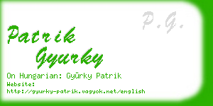 patrik gyurky business card